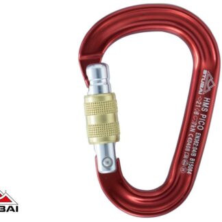 Stubai HMS PICO EASYLOCK screw gate carabiner, Red