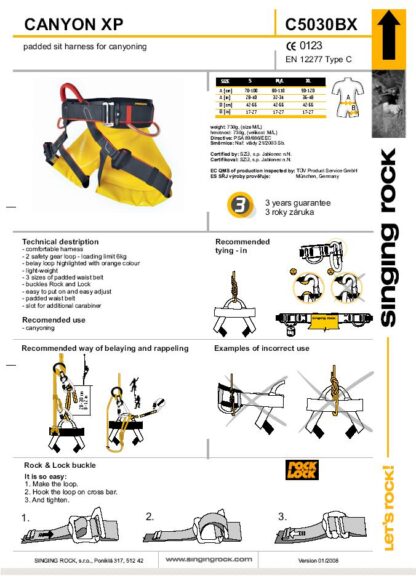 Singing Rock Canyon XP harness