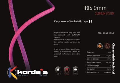 Static rope Kordas IRIS 9 mm (Summum system) - Image 3