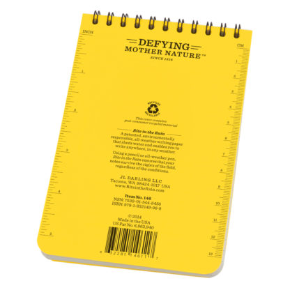 R558100 Rite in the Rain All-Weather Notebook (small) - 12,5 x 7,5 cm, 54 g