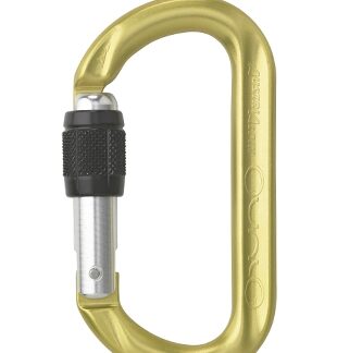 AustriAlpin ovAlo - Symmetric screw-lock carabiner | yellow anodized