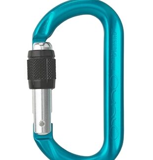 AustriAlpin ovAlo - Symmetric screw-lock carabiner | blue anodized