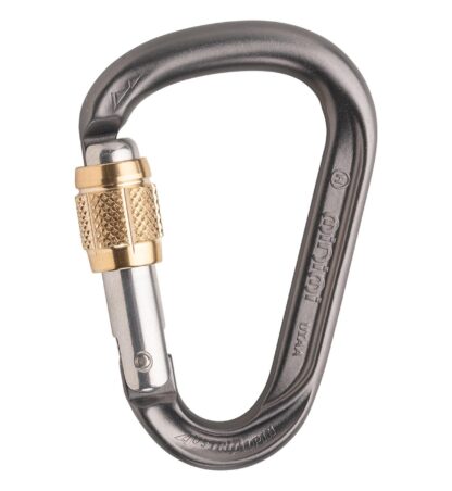 AustriAlpin HMS MINIMI screwgate | anthracite anodized with brass sleeve