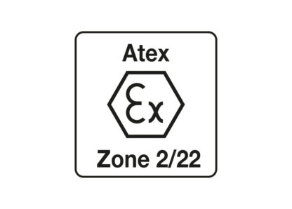 It meets ATEX zone 2/22 (II 3 GD Ex ic IIB T4 Gc IIIC T135° C Dc) certification requirements for work in explosive environments.
