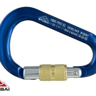 Stubai HMS PRO EASYLOCK screw gate carabiner, Blue