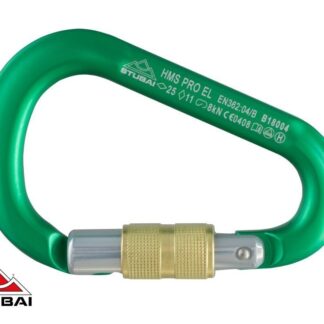 Stubai HMS PRO EASYLOCK screw gate carabiner, Green