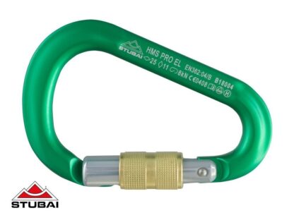Stubai HMS PRO EASYLOCK screw gate carabiner, Green