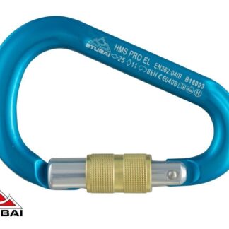 Stubai HMS PRO EASYLOCK screw gate carabiner, Turquoise