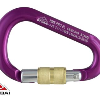 Stubai HMS PRO EASYLOCK screw gate carabiner, Violet
